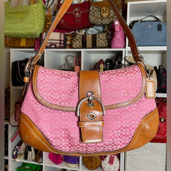 Coach Handbags - Coach Y2K Barbie Pink Soho Signature Mini C Logo Shoulder Bag- F10926 💕